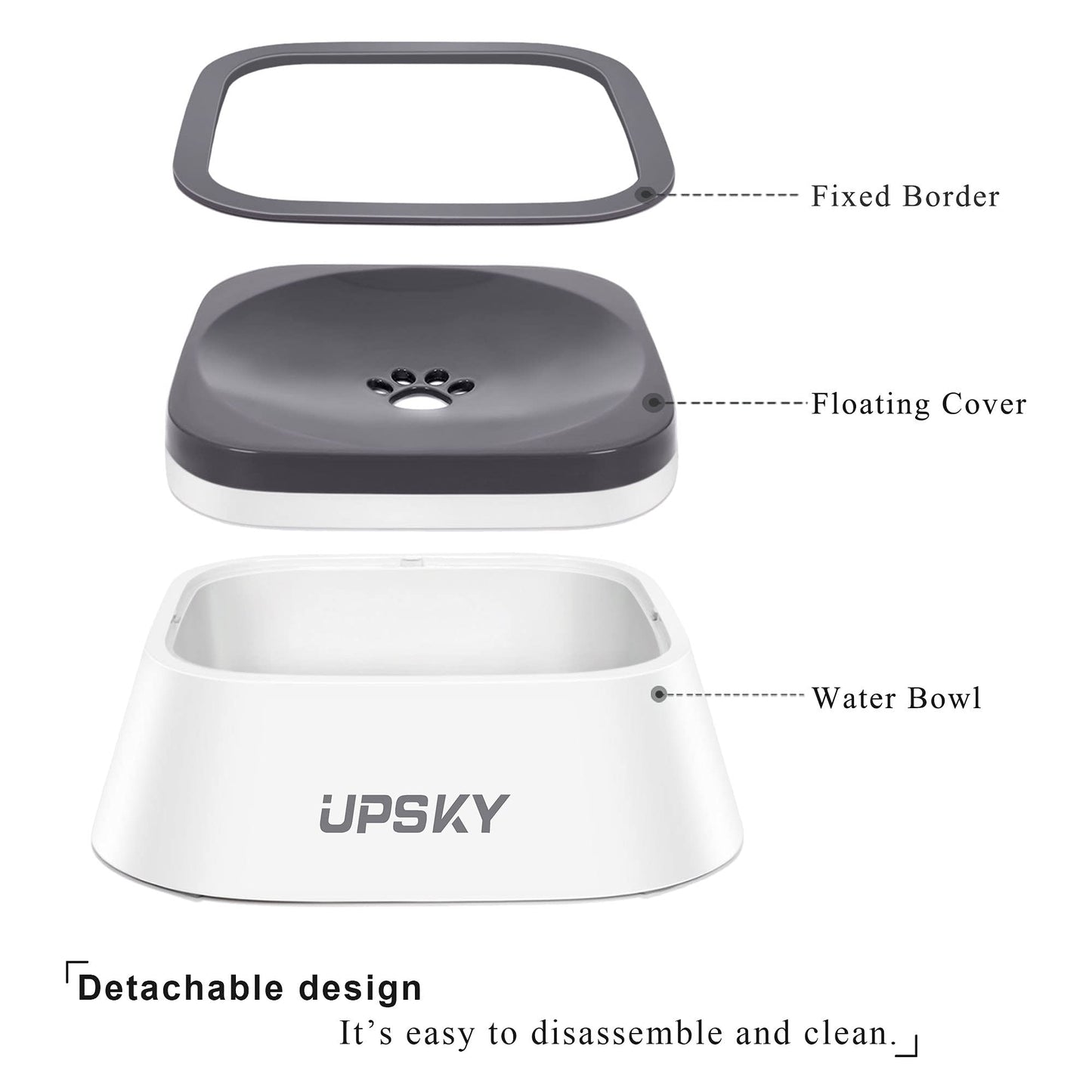 UPSKY Dog Water Bowl Vehicle Carried Floating Bowl Cat Water Bowl Slow Water Feeder Dispenser Anti-Overflow Pet Fountain Portable Car Dog & Cat