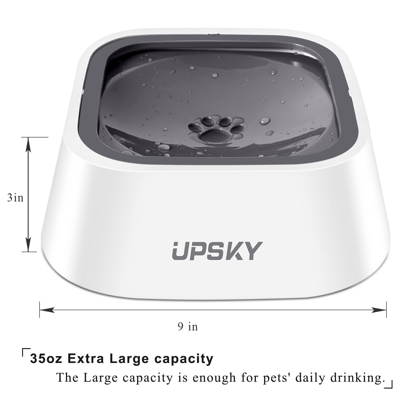 UPSKY Dog Water Bowl Vehicle Carried Floating Bowl Cat Water Bowl Slow Water Feeder Dispenser Anti-Overflow Pet Fountain Portable Car Dog & Cat